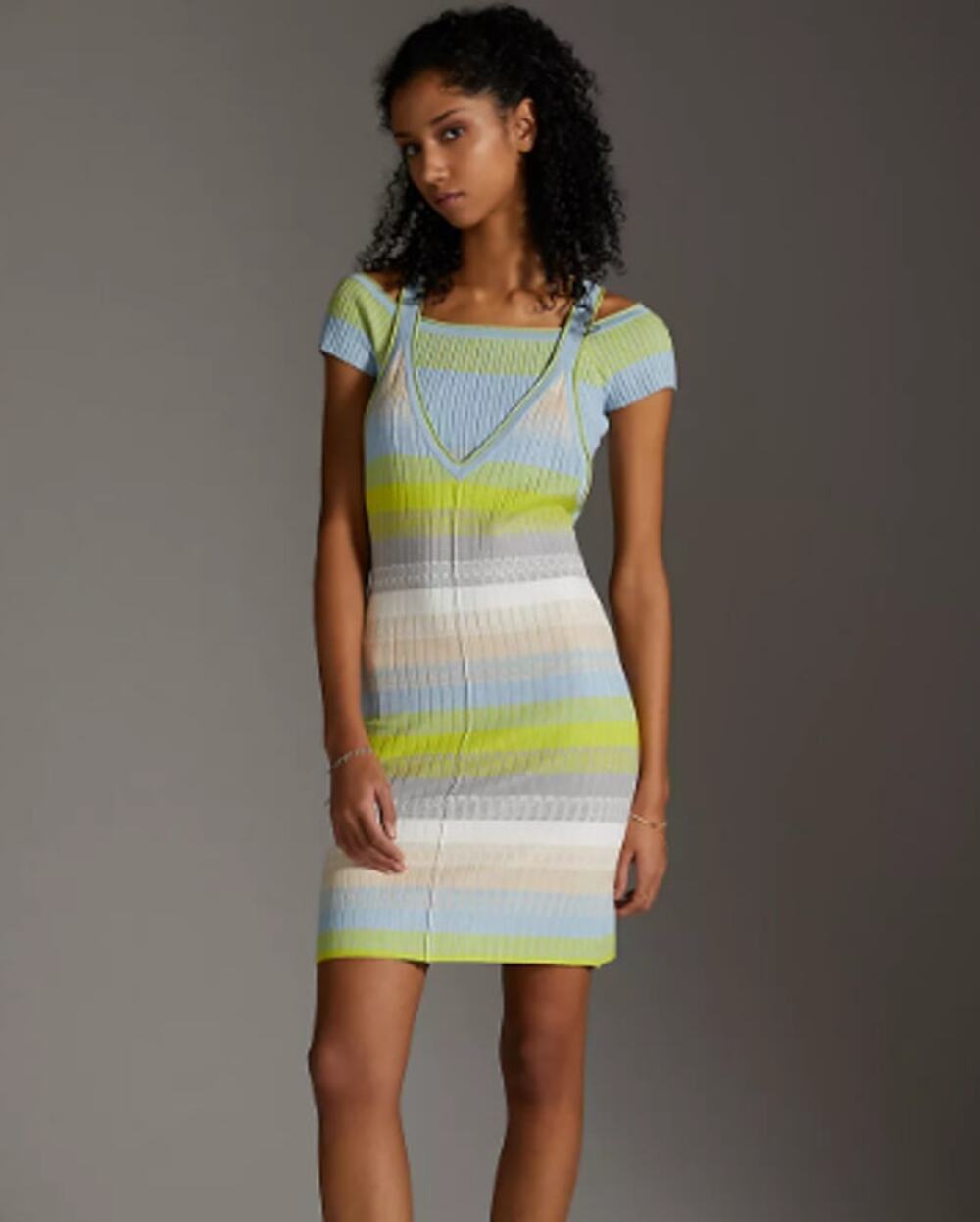 Anthropologie Daily Practice Tuvalu Sweater Tank Dress & Crop Tee Set - Small